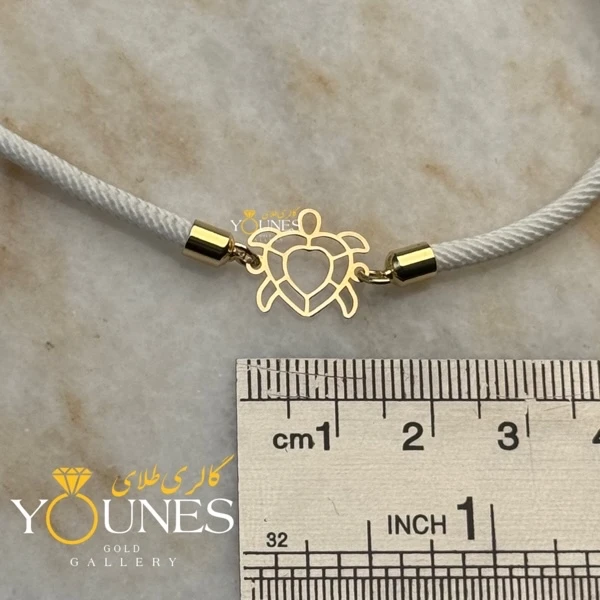 دستبند لاک پشت طلا لیزری